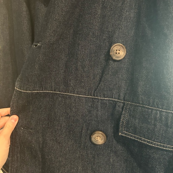 Free People Denim Car Coat - Picture 6 of 8